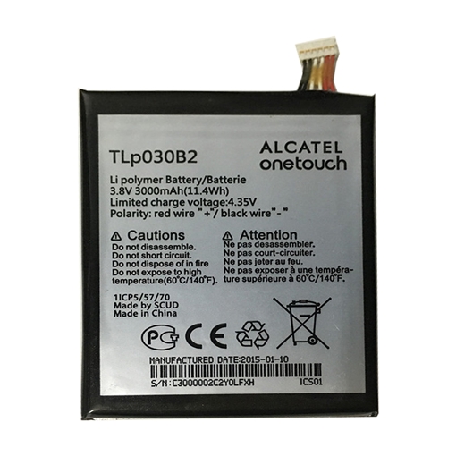 Μπαταρία Alcatel TLp030B2 για OT-7045Y One Touch Pop S7 - 3000mAh bulk