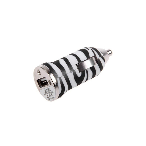 Forever - Zebra Car Charger with cable for iPhone 4/4s