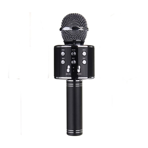 WS-858 Wireless Bluetooth Karaoke Handheld Microphone USB KTV Player Bluetooth Mic Speaker Record Music - Χρώμα: Μαύρο