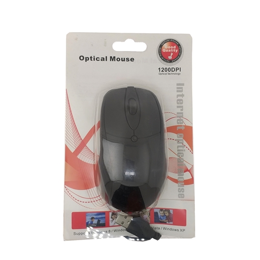 ΟΕΜ Optical Mouse with cable 1200 DPI Color: Black