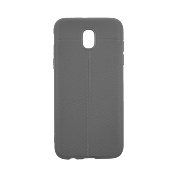 TPU Litchi Case with Leather pattern for Samsung Galaxy J530 (J5 2017) - Color : Grey