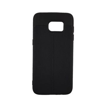 Θήκη TPU Litchi με δερμάτινη όψη για Samsung Galaxy S7 Edge (G935) - Χρώμα: Μαύρο