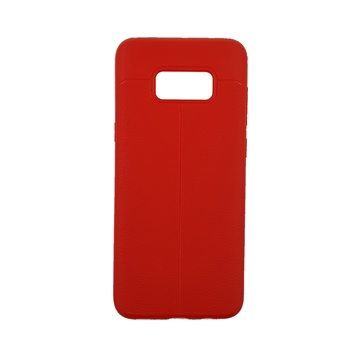 Θήκη TPU Litchi με δερμάτινη όψη για Samsung Galaxy S8 Plus (G955) - Χρώμα: Κόκκινο