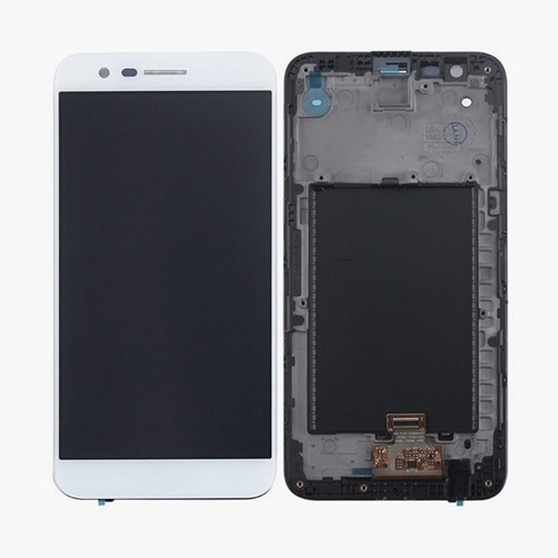 Οθόνη LCD και Αισθητήρας Αφής με Πλαίσιο για LG M250N K10 2017 - Χρώμα: Λευκό