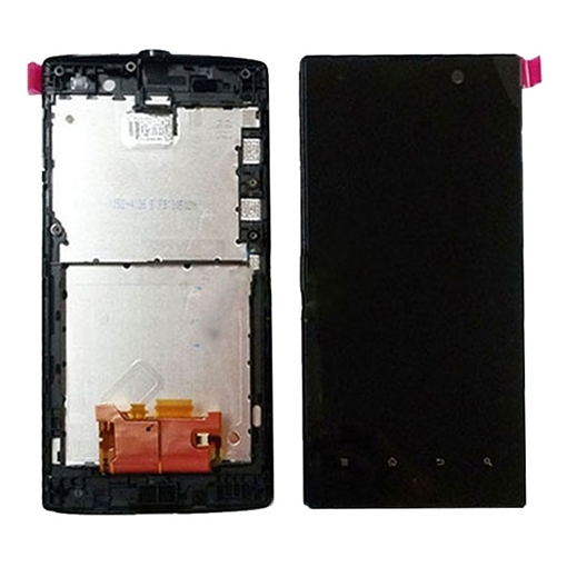 Picture of LCD Complete with Frame for Sony Xperia  Ion LT28 - Color: Black
