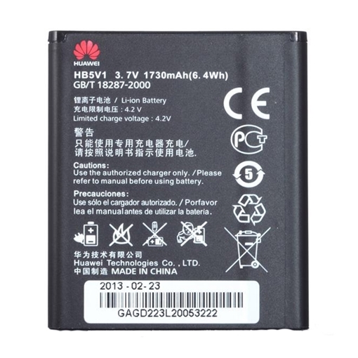 Μπαταρία Huawei HB5V1 για Ascend Y300/Y3 2015/Ascend Y360/U8833/Ascend Y500/T8833 - 1730mAh Bulk
