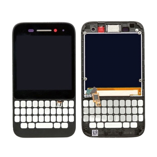 Οθόνη LCD με Μηχανισμό Αφής και Πλαίσιο για Blackberry Q5 - Χρώμα: Μαύρο
