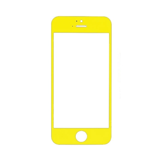 Τζαμάκι οθόνης Lens για iPhone 5G - Χρώμα: Κίτρινο