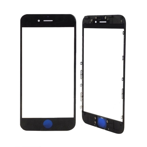 Τζαμάκι οθόνης Lens για iPhone 6 Plus με Frame Bezel - Χρώμα: Μάυρο