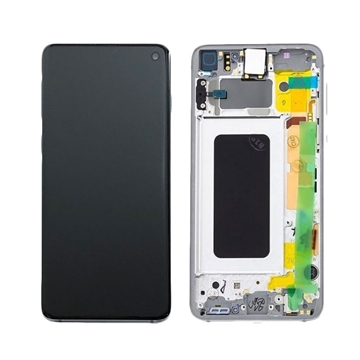 Εικόνα της Γνήσια Οθόνη LCD με Μηχανισμό Αφής και Πλαίσιο για Samsung Galaxy S10e G970F GH82-18852B - Χρώμα: Λευκό