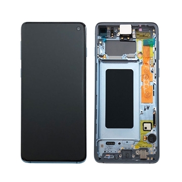 Picture of Original LCD Complete with Frame for Samsung Galaxy S10e G970F GH82-18852C - Color: Blue