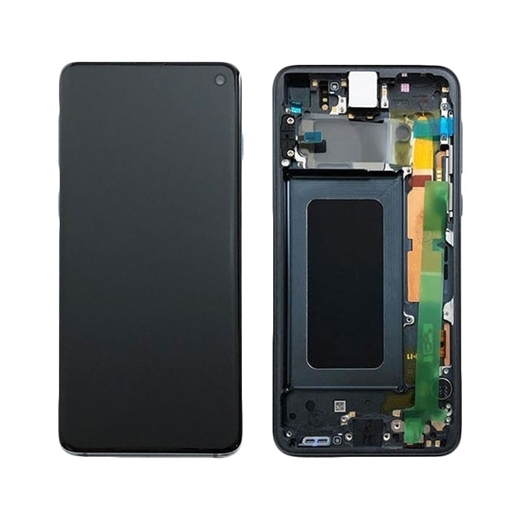 Γνήσια Οθόνη LCD με Μηχανισμό Αφής και Πλαίσιο για Samsung Galaxy S10e G970F GH82-18852A - Χρώμα: Μαύρο