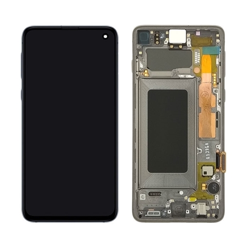 Γνήσια Οθόνη LCD με Μηχανισμό Αφής και Πλαίσιο για Samsung Galaxy S10 G973F GH82-18850A /GH82-18835A/GH82-18860A - Χρώμα: Μαύρο