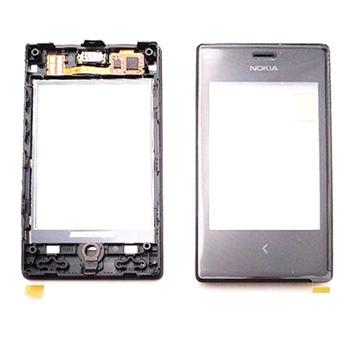 Picture of Touch Screen With Frame for Nokia L503 - Color: Black 