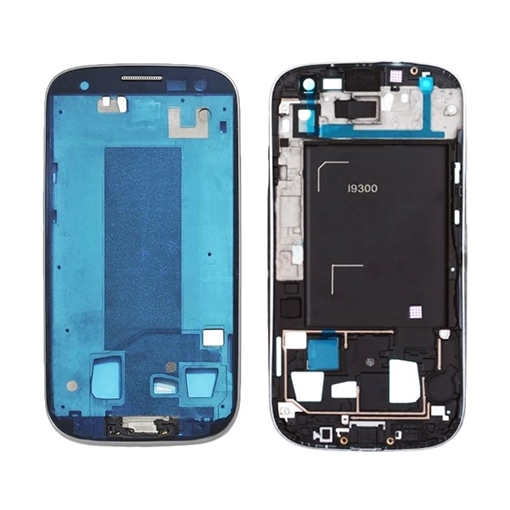 Μπροστινό Πλαίσιο Οθόνης Front LCD Frame για Samsung i9305/i9300 Galaxy S3 - Χρώμα: Ασημί