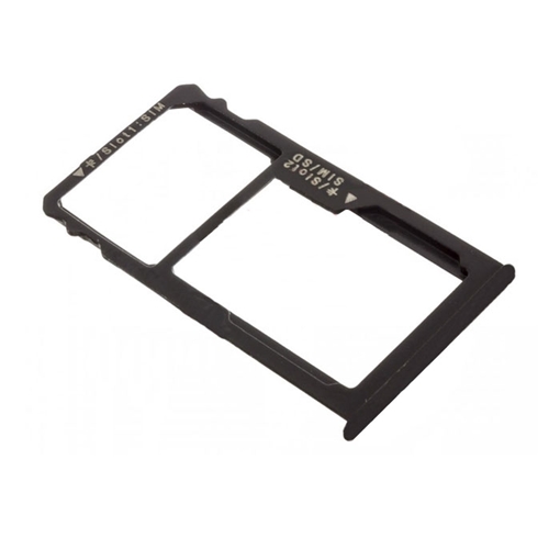 Υποδοχή Κάρτας Dual Sim Tray και SD για Huawei Mate S - Χρώμα: Μαύρο