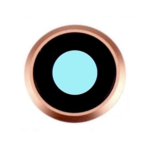 Τζαμάκι κάμερας (camera lens) με Πλαίσιο για Apple iPhone 7/iPhone 8 - Χρώμα: Χρυσό