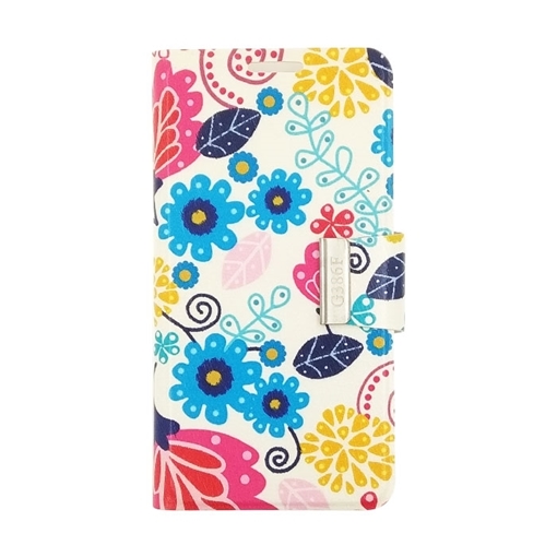 Θήκη Βιβλίο Stand Colorful Flower Design για Samsung G386F Galaxy Core LTE