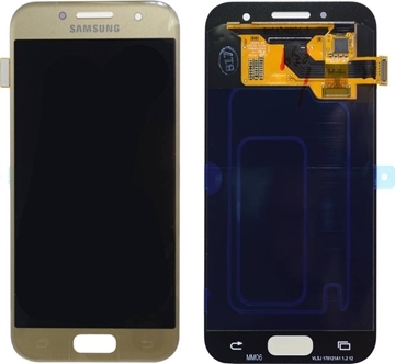 Γνήσια Οθόνη LCD με Μηχανισμό Αφής για Samsung A320F Galaxy A3 2017 - Χρώμα: Χρυσό