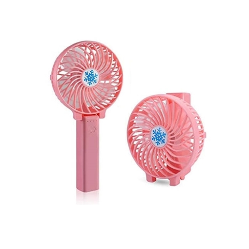 Επαναφορτιζόμενος Αναδιπλούμενος Ανεμιστήρας Rechargeable Foldable Handy Mini Fan  - Χρώμα: Ροζ