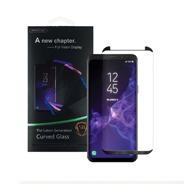 Προστασία Οθόνης Curved Tempered Glass 5D Full Cover Colored Mini Size 0.3mm για Samsung G928F Galaxy S6 Edge Plus - Χρώμα: Μαύρο