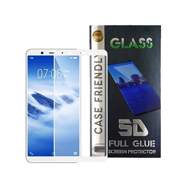 Προστασία Οθόνης Tempered Glass 5D Full Cover Full Glue 0.3mm για Xiaomi Redmi 5A - Χρώμα: Λευκό