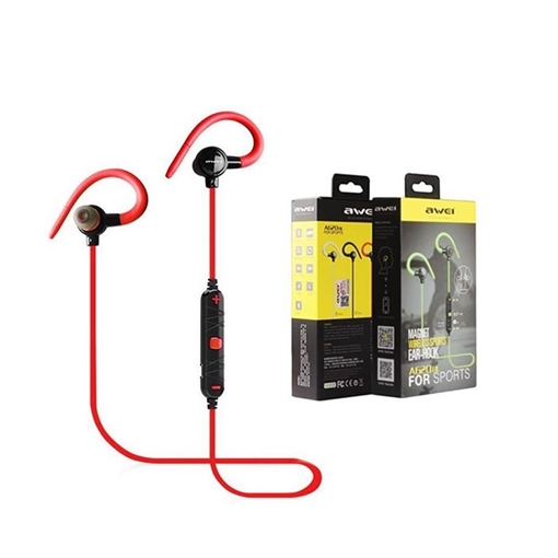 Awei A620BL Magnet Sport Neckband Wireless Ear-Hook Earphones Bluetooth V4.0 Headset Ασύρματα Ακουστικά - Χρώμα: Κόκκινο
