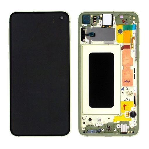 Γνήσια Οθόνη LCD με Μηχανισμό Αφής και Πλαίσιο για Samsung Galaxy S10e G970F GH82-18852G - Χρώμα: Κίτρινο