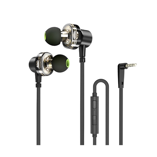 Awei Z1 Sport Earphones Dual Dynamic Drivers Headset Ακουστικά - Χρώμα: Μαύρο
