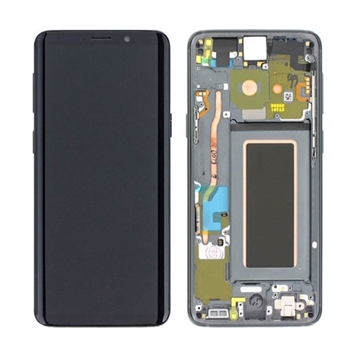 Γνήσια Οθόνη LCD με Μηχανισμό Αφής και Πλαίσιο για Samsung Galaxy S9 G960F GH97-21696C - Χρώμα: Γκρι