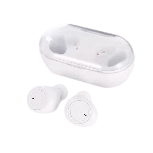 Bluetooth TWS-T110BT Ασύρματα Ακουστικά με Βάση Φόρτισης Wireless Twin Earbuds Stereo Headset with Charging Dock 400mAh - Χρώμα: Λευκό