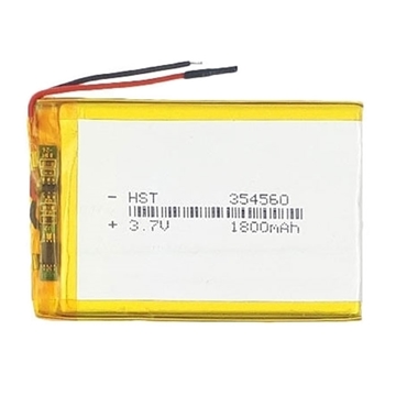 Picture of  Universal Battery With 2 Cables 6x4 cm - 1800mAh