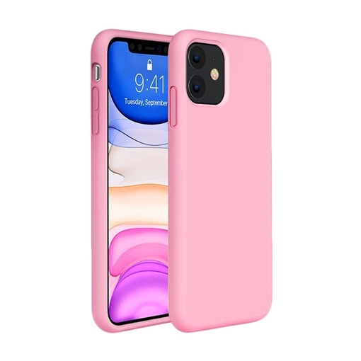 Θήκη Πλάτης Σιλικόνης για Apple iPhone 11 - Χρώμα: Ροζ