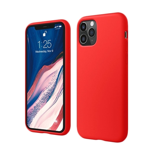 Θήκη Πλάτης Σιλικόνης για Apple iPhone 11 Pro - Χρώμα: Κόκκινο