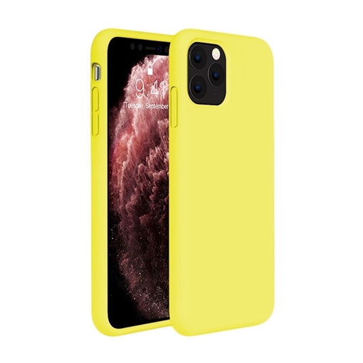 Θήκη Πλάτης Σιλικόνης για Apple iPhone 11 Pro Max - Χρώμα: Κίτρινο