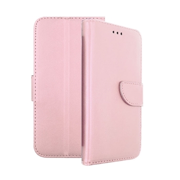 Θήκη Βιβλίο Stand Leather Wallet για Huawei Y5 2017/Y5 III/Y5 3/Y6 2017 - Χρώμα: Χρυσό Ροζ