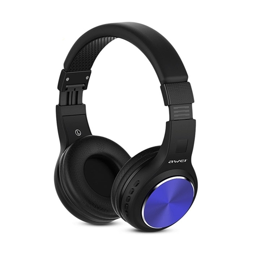 Bluetooth Awei A600BL Wireless Foldable Hi-Fi Stereo Ακουστικά με Αποσπώμενο Καλώδιο - Χρώμα: Μπλε