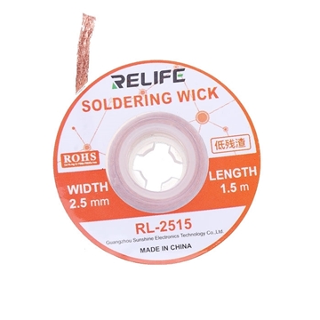 Picture of Relife Desoldering Wick RL-2515 (1.5m Long - 2.5mm Wide)