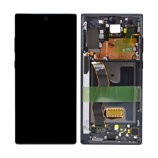 Γνήσια Οθόνη LCD με Μηχανισμό Αφής και Πλαίσιο για Samsung Galaxy Note 10 Plus N975F GH82-20838A - Χρώμα: Μαύρο