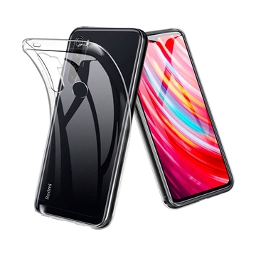 Θήκη Πλάτης Σιλικόνης για Xiaomi Redmi Note 8 - Χρώμα: Διάφανο