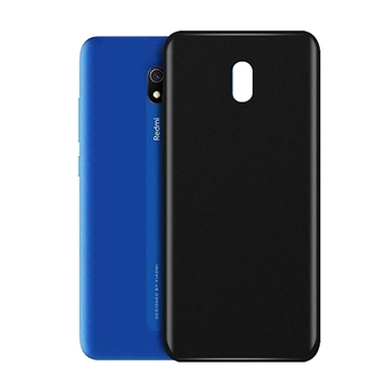 Θήκη Πλάτης Σιλικόνης Matte για Xiaomi Redmi 8A - Χρώμα: Μαύρο
