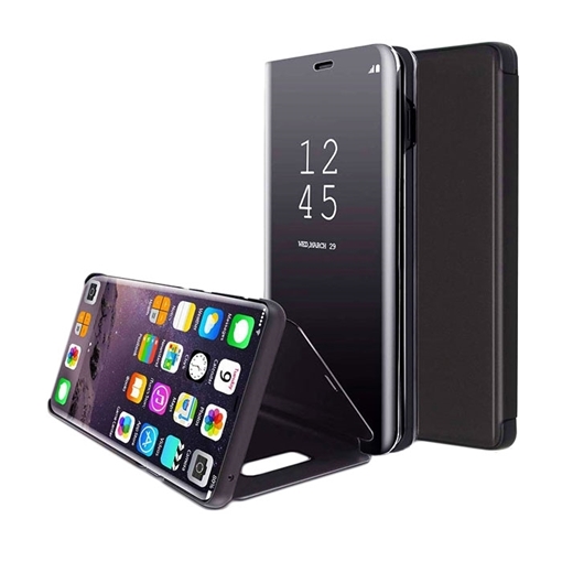 Θήκη Clear View Stand για Xiaomi Mi 9 Lite - Χρώμα: Μαύρο