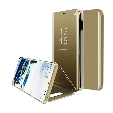 Θήκη Clear View Stand για Xiaomi Pocophone F1 - Χρώμα: Χρυσό