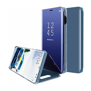Θήκη Clear View Stand για Huawei Mate 30 Lite - Χρώμα: Μπλε
