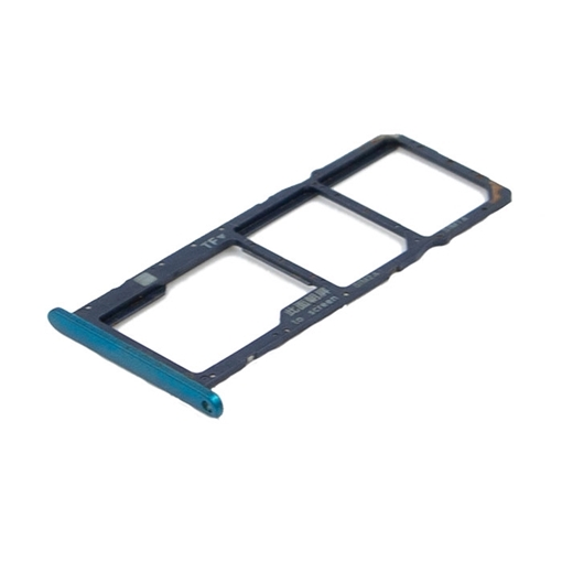 Υποδοχή Κάρτας Dual SIM και SD Tray για Huawei Y7 2019 / Y7 Prime 2019 / Y7 Pro 2019 - Χρώμα: Μπλε