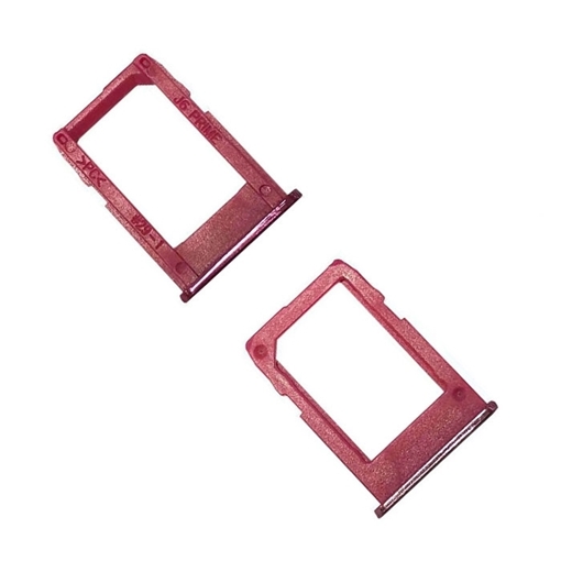 Υποδοχή Κάρτας Single SIM (SIM Tray) για Samsung Galaxy J4 Plus J415F / J6 Plus J610F - Χρώμα: Κόκκινο