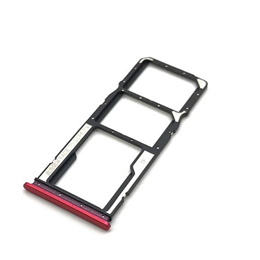 Υποδοχή κάρτας Dual SIM και SD Tray για Xiaomi Redmi 8 / 8A - Χρώμα: Κόκκινο