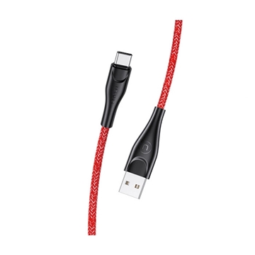 Picture of USAMS US-SJ395 U41 Type-C Braided Charging Cable 2m  - Color: Red