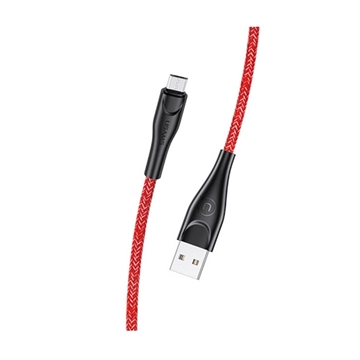 Picture of USAMS US-SJ395 U41 Micro-USB Braided Charging Cable 2m  - Color: Red