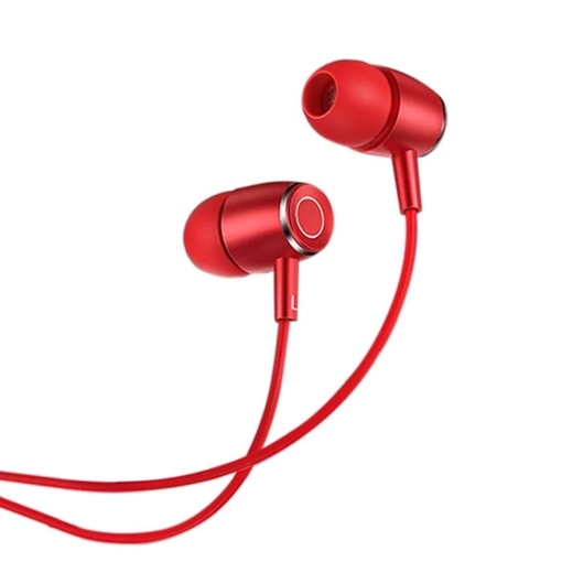 USAMS EP-26 Ενσύρματα Ακουστικά με Μικρόφωνο -Χρώμα: Κόκκινο